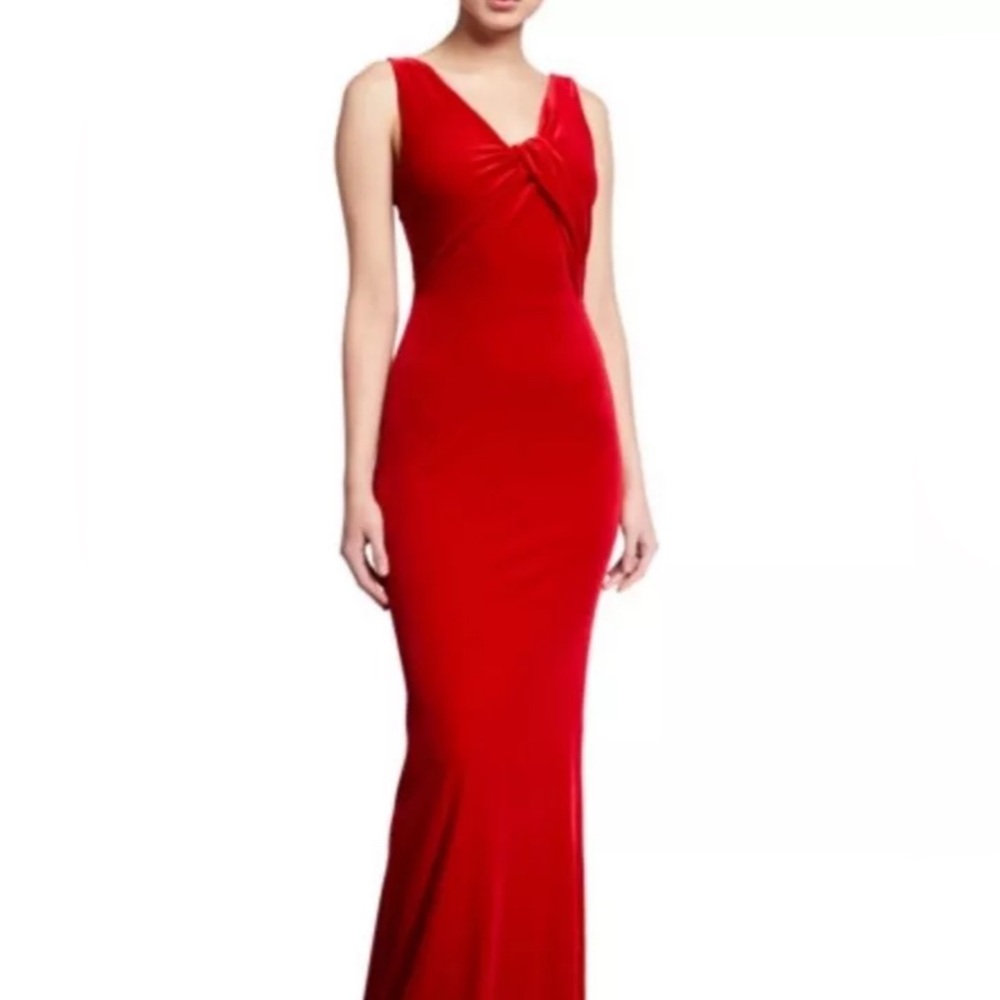 NWT Black Halo Eve by Laurel Berman, Ryland Red Velvet Gown